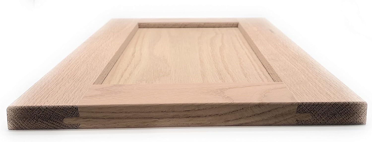 onestock Unfinished Solid Oak Wood Cabinet Door Replacement, Refacing Kitchen, Cupboard, Bathroom Panels, Shaker Style, Paintable, Stain