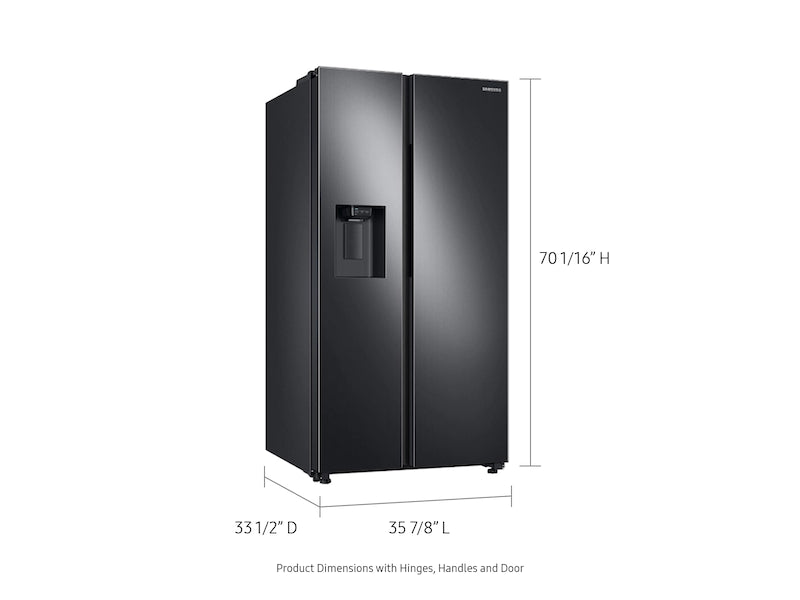 Samsung RS27T5200SG/AA 27.4 cu. ft. Large Capacity Side-by-Side Refrigerator in Black Stainless Steel