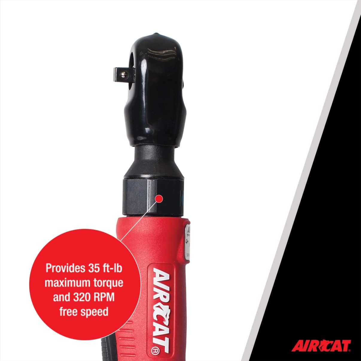 AIRCAT 800: 1/4-Inch Composite Ratchet 320 RPM, 35 ft-lbs Maximum Torque