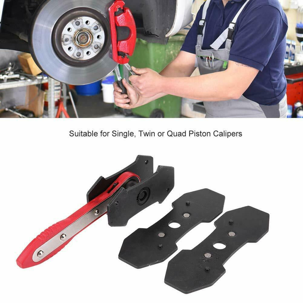 Great Choice Products Ratcheting Brake Pad Caliper Piston Spreader Press Tool W/2 Steel Install Plates