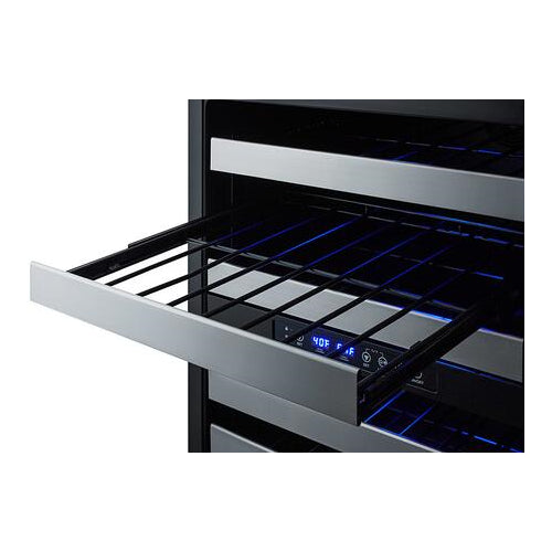 Summit SWC532BLBIST 24 Dual Zone Wine Cellar 46 Bottle in Stainless Steel