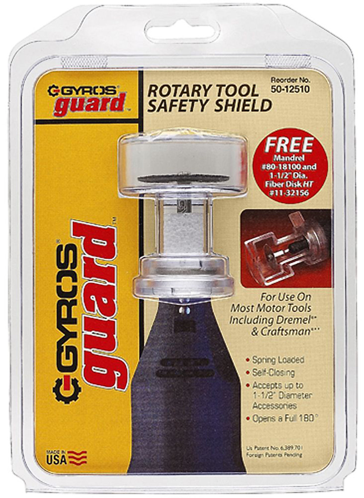 Gyros PowerPro Variable Speed Rotary Tool Kit and Guard Safety Shield Kit, 1-1/2