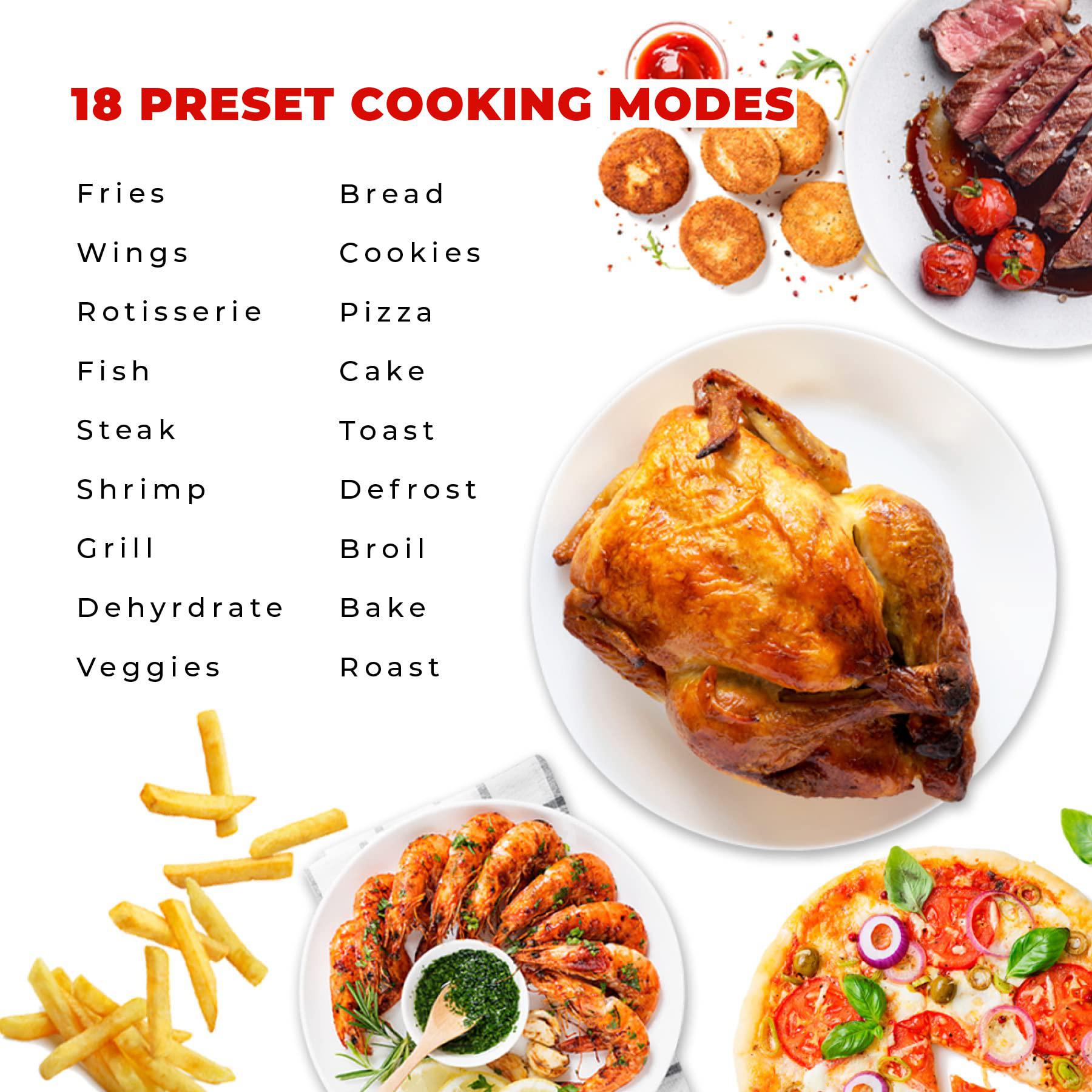 cuckoo air oven | 18 preset modes, 360 convectional cooking, premium interior &a; exterior, all accessories included black/stai