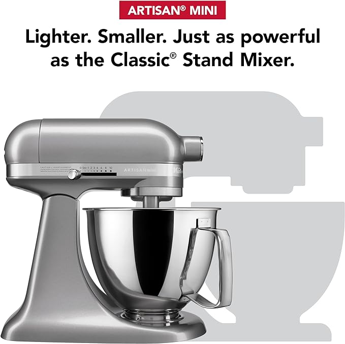 Kitchen Aid KitchenAid 3.5 Qt. Artisan Mini 10-Speed Tilt-Head Stand Mixer in Contour Silver