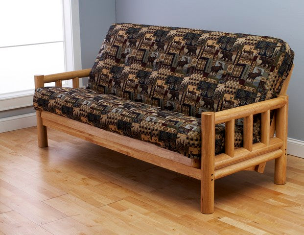 TEMPLETON Lodge Frame Peters Cabin Full Mattress&a;#44; Maroon - Cream