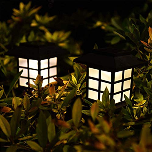 KANYEE Solar Garden Lights Outdoor Retro Lantern Pathway Landscape Lighting Patio Yard Waterproof Warm White Lighting Walkway Dr