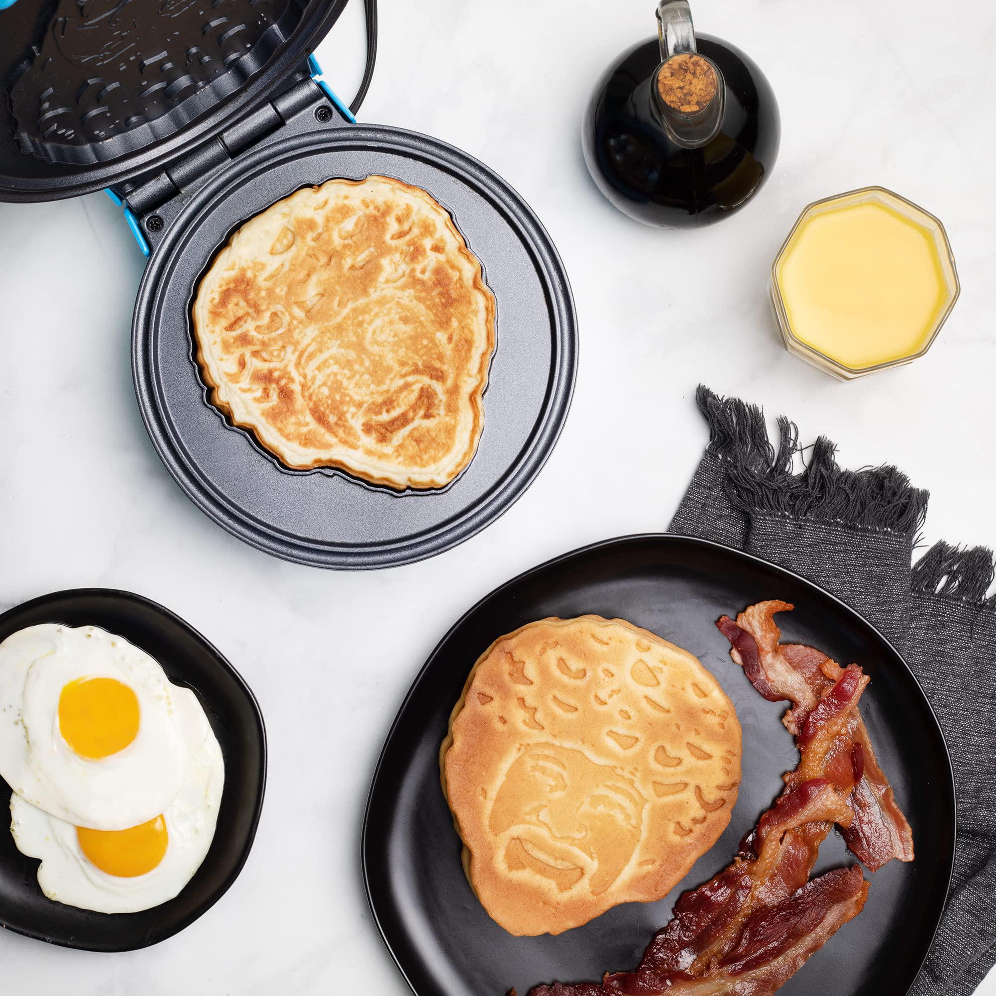 uncanny brands bob ross waffle maker - bob&s;s iconic face on your waffles - waffle iron