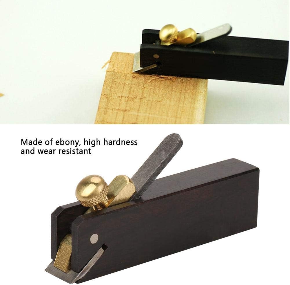 Walfront Portable Wood Hand Planer Ebony Mini DIY Cable-line Woodworking Plane Carpenter Wood Cutting Tool for Trimming ChamfeEdge Slopi