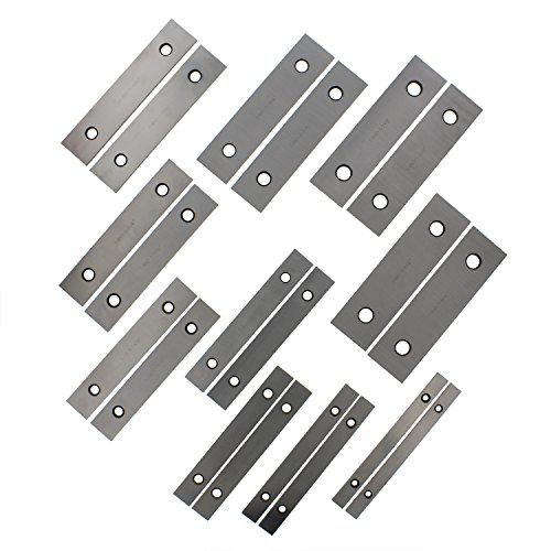 abn machinist thin parallel bars 20-piece tool set 1/8in x 6in - straightedge bar blocks - 1/2in to 1-5/8in block pairs