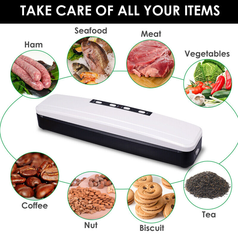 Great Choice Products 3 In 1 Vacuum Food Sealer Machine Automatic Vacuum Sealer Dry/Wet With 10 Bags
