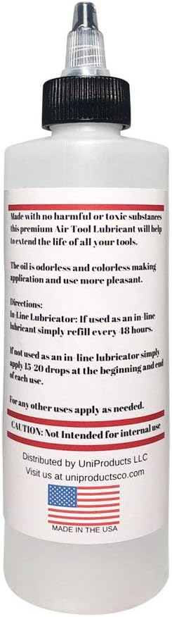 UniProducts LLC Air Tool Pneumatic Lubricant - 8oz - Translucent Clear
