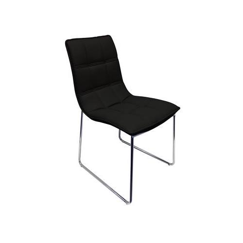 CasaBianca  Leandro Leather Dining Chair in Black
