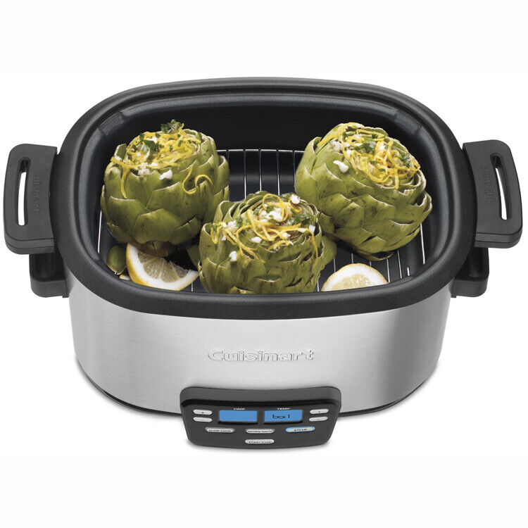 Cuisinart 6 Quart 3-In-1 Cook Central Multicooker Slow Cooker Steamer - MSC-600