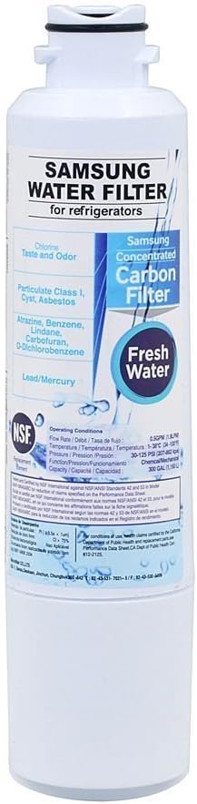Samsung Hafcin DA29-00020B HAF-CIN/EXP Fresh Refrigerator Water Filter, 1 Pack, White