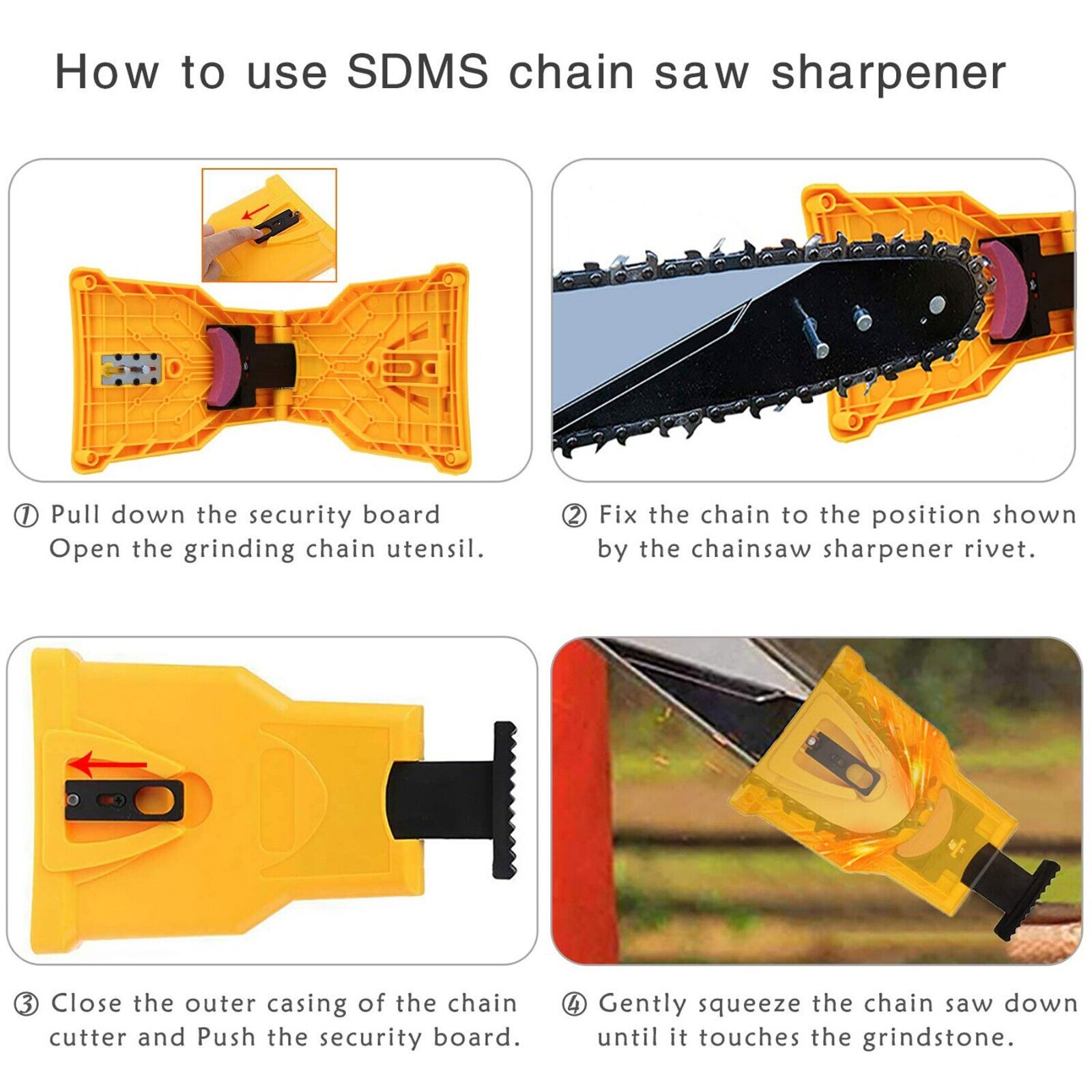 Great Choice Products Chainsaw Teeth Sharpener 14-20In Chain Saw Blade Bar Fast Sharpening Stone Tool