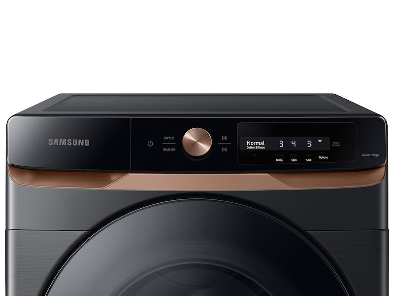 Samsung 4.6 cu. ft. Large Capacity AI Smart Dial Front Load Washer with Auto Dispense and Super Speed Wash in Brushed Black