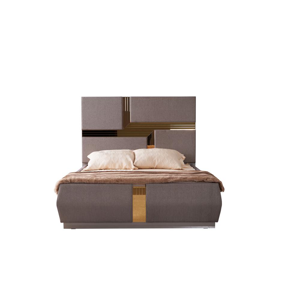 Galaxy Home Furnishing Lorenzo Modern Style Mirror Accent 4PC/5PC Bedroom set Made with Wood