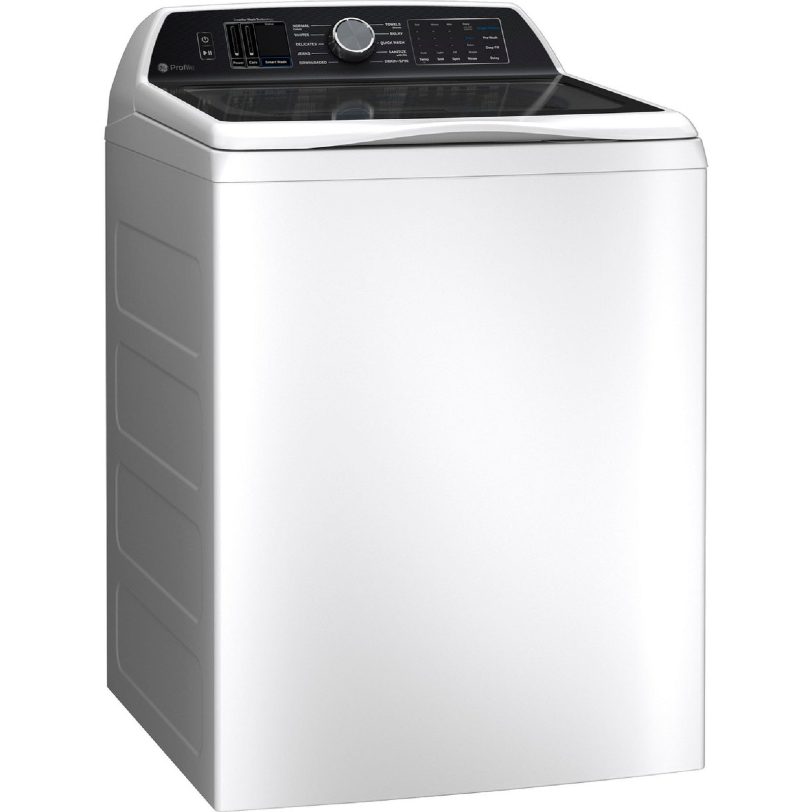 GE Appliances PTW700BSTWS GE Profile 5.4 cu. ft. Capacity Washer with Smarter Wash Technology and FlexDispense - White on White