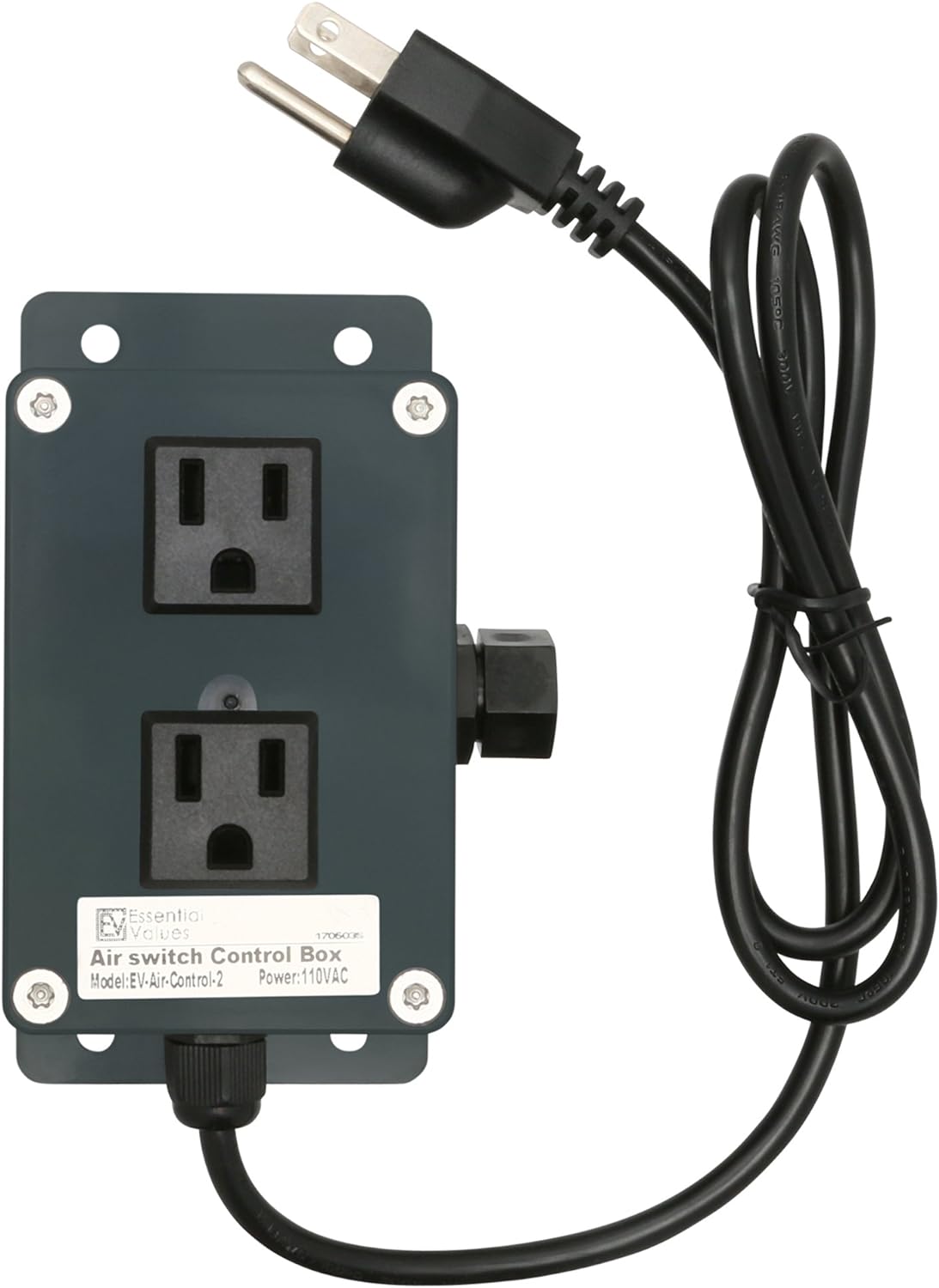 Essential Values Garbage Disposal Air Switch, DUAL OUTLET Sink Top/Counter Top Waste Disposal On/Off Switch For Insinkerator, Waste King Garbage