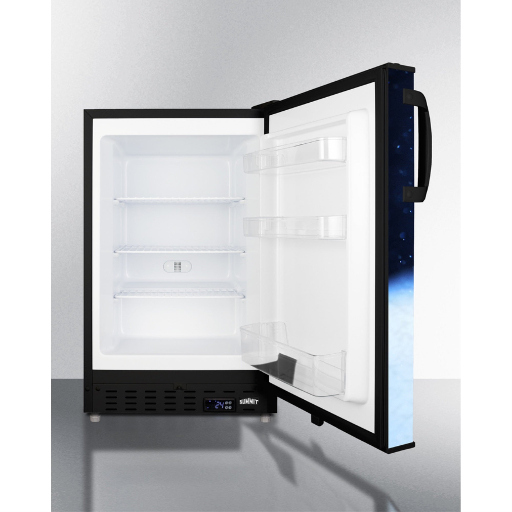 Summit Undercounter beer froster in black with ColdCavern decal