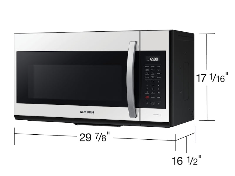 Samsung Bespoke Smart 1.9 cu. ft. Over-the-Range Microwave with Sensor Cook in White Glass