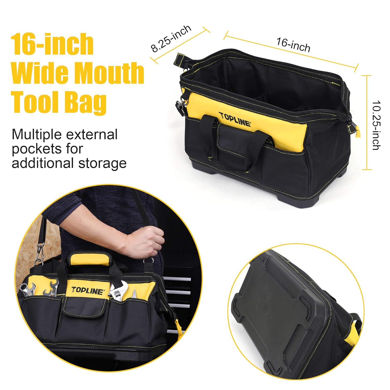 GCP Products 467-Piece Household Home Tool Sets For Mechanics, 16-Inch Tool Bag With Heavy Duty Home Tool Kit Included, Tool Sets For Men,…