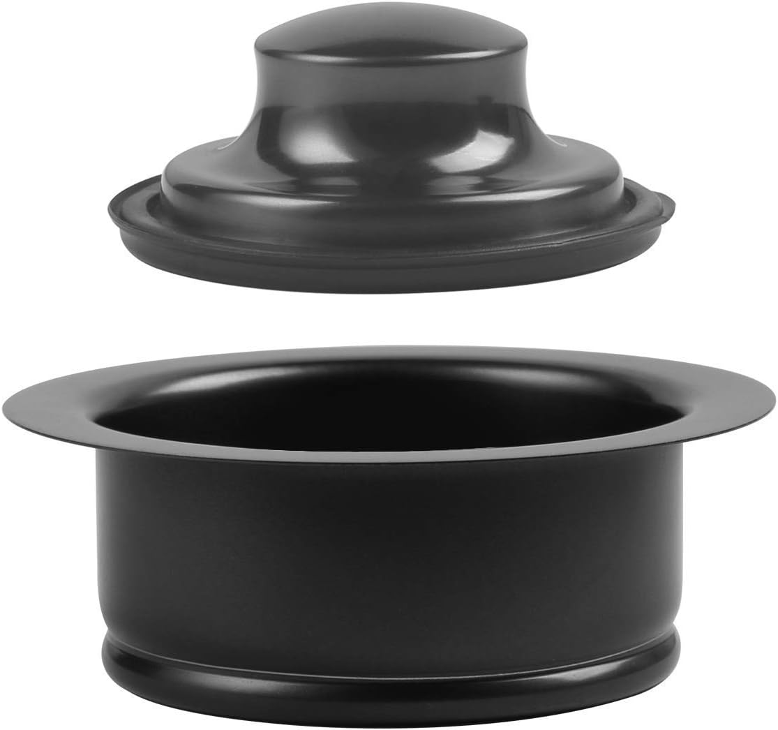 HausinLuck Gunmetal Black Kitchen Sink Drain, Garbage Disposal Sink Flange and Stopper, Garbage Disposal Flange Plug For 3-1/2 Inch Drain