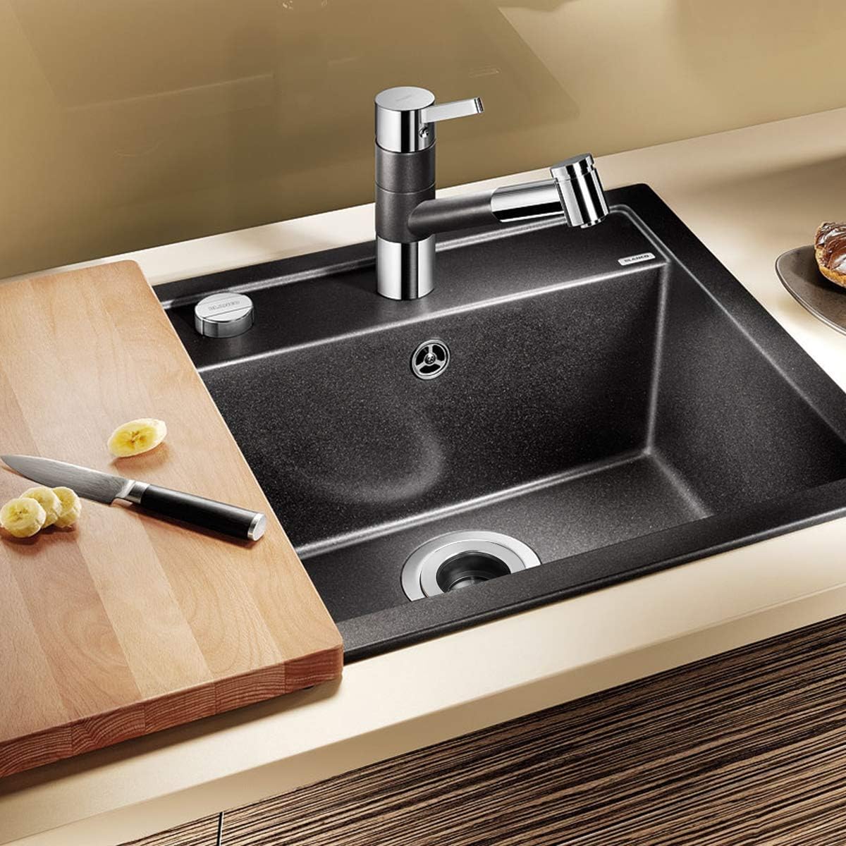 Cleesink Extended Garbage Disposal Flange, Deep Kitchen Sink Flange for Disposers That Use A 3 Bolt Mount, Fit 3-1/2 Inch Standard Sink
