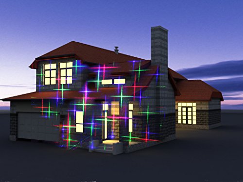 Ledmall® Motion 8 Patterns In 1 Rgb Outdoor Garden Laser Christmas Lights With Rf Remote Control And Security Lock