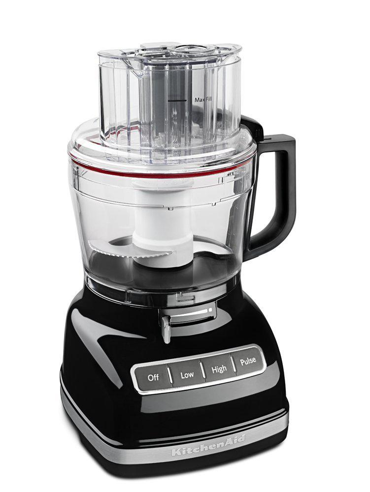 kitchenaid kfp1133ob 11-cup food processor with exact slice system - onyx black (renewed)
