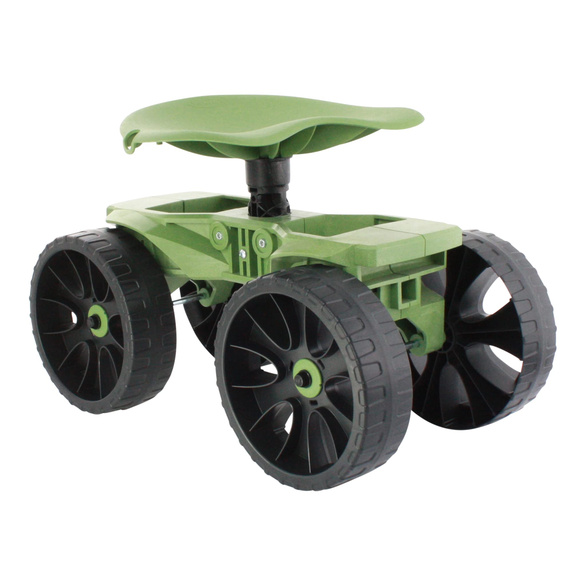 TheXceptional Wheelie Scoot | Premium Rolling Work Seat | Comfort Utility Garden Stool with Never Flat Wheels | Made in USA by V