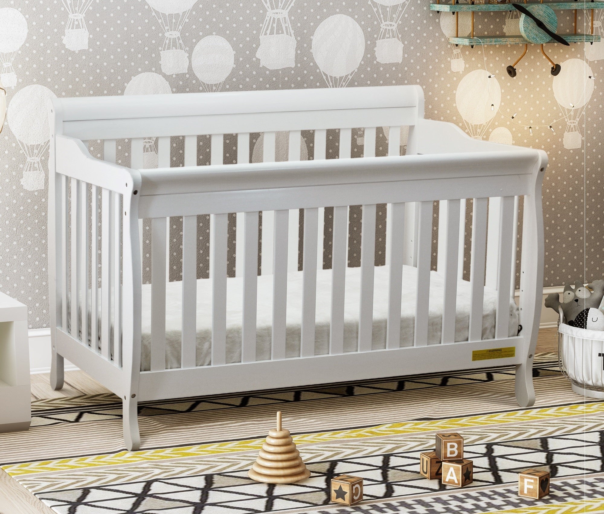 Rockabye baby AFG Athena Alice 3 in 1 Convertible Crib with Toddler Rail - Espresso -