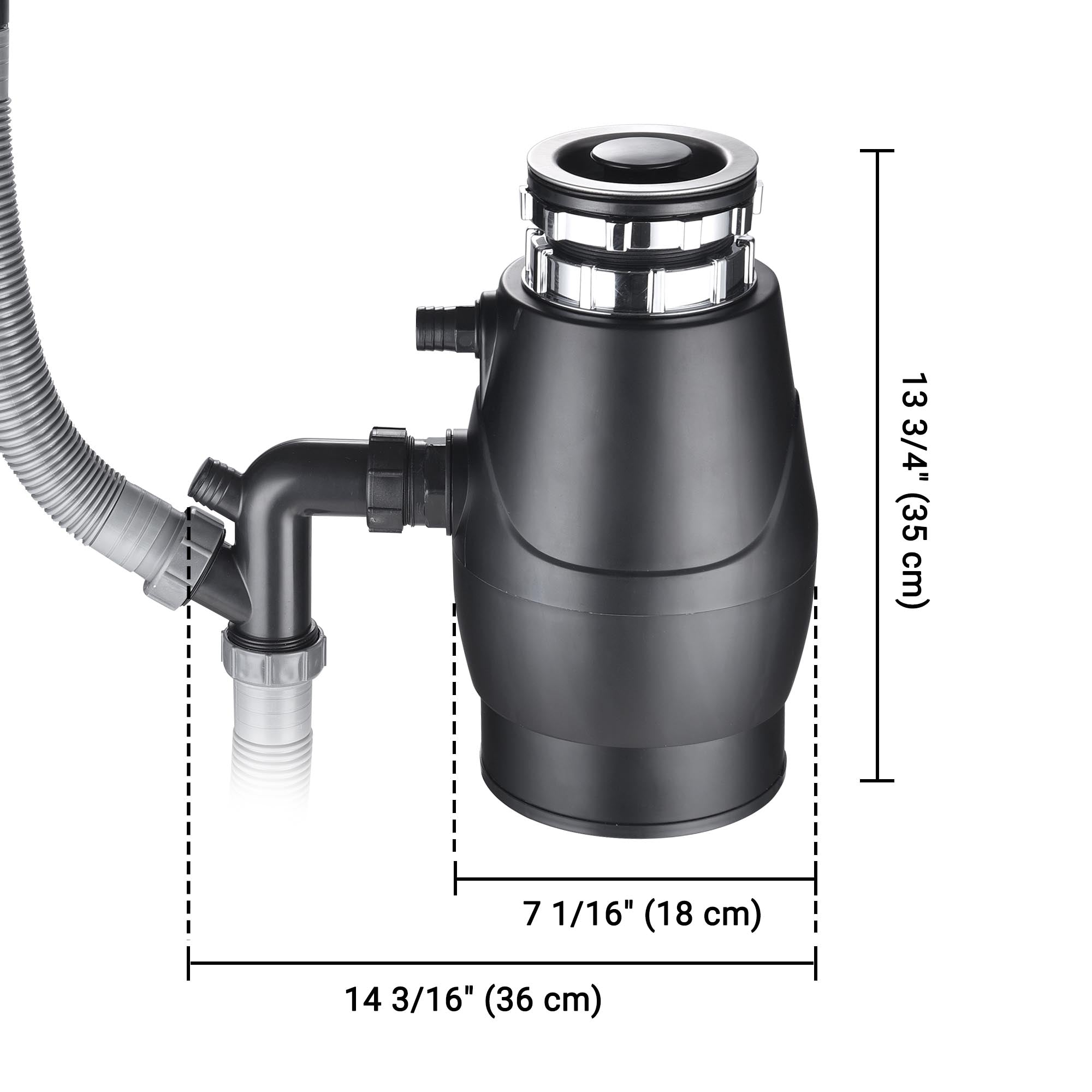 Yescom 1 HP 3000 RPM Continuous Garbage Disposer Feed Household Kitchen Waste Disposal