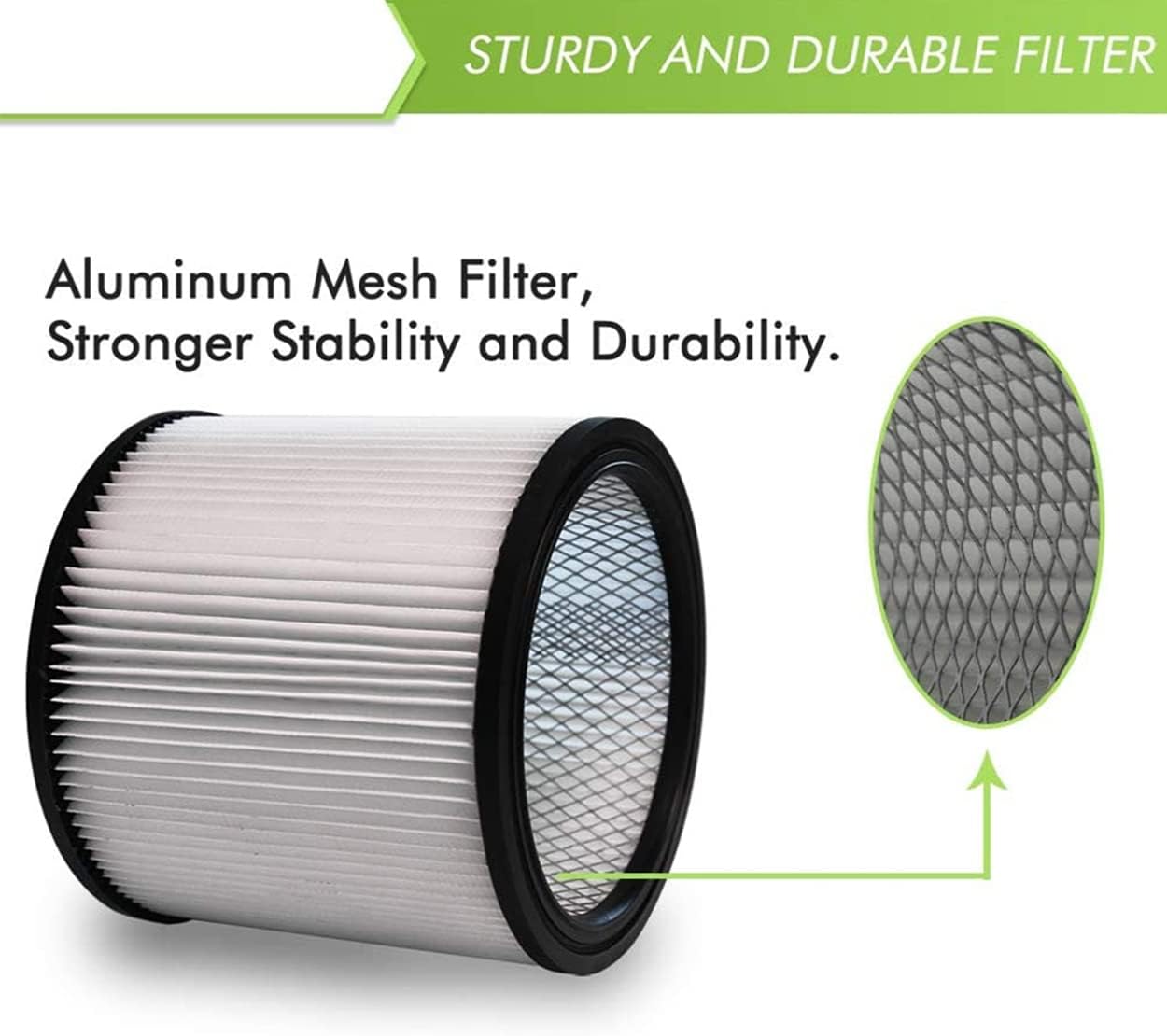 Anboo Replacement Filter for Shop Vac 90304 90350 90333 903-04-00 9030400 Vacuum Cleaner 5 Gallon and Large Wet
