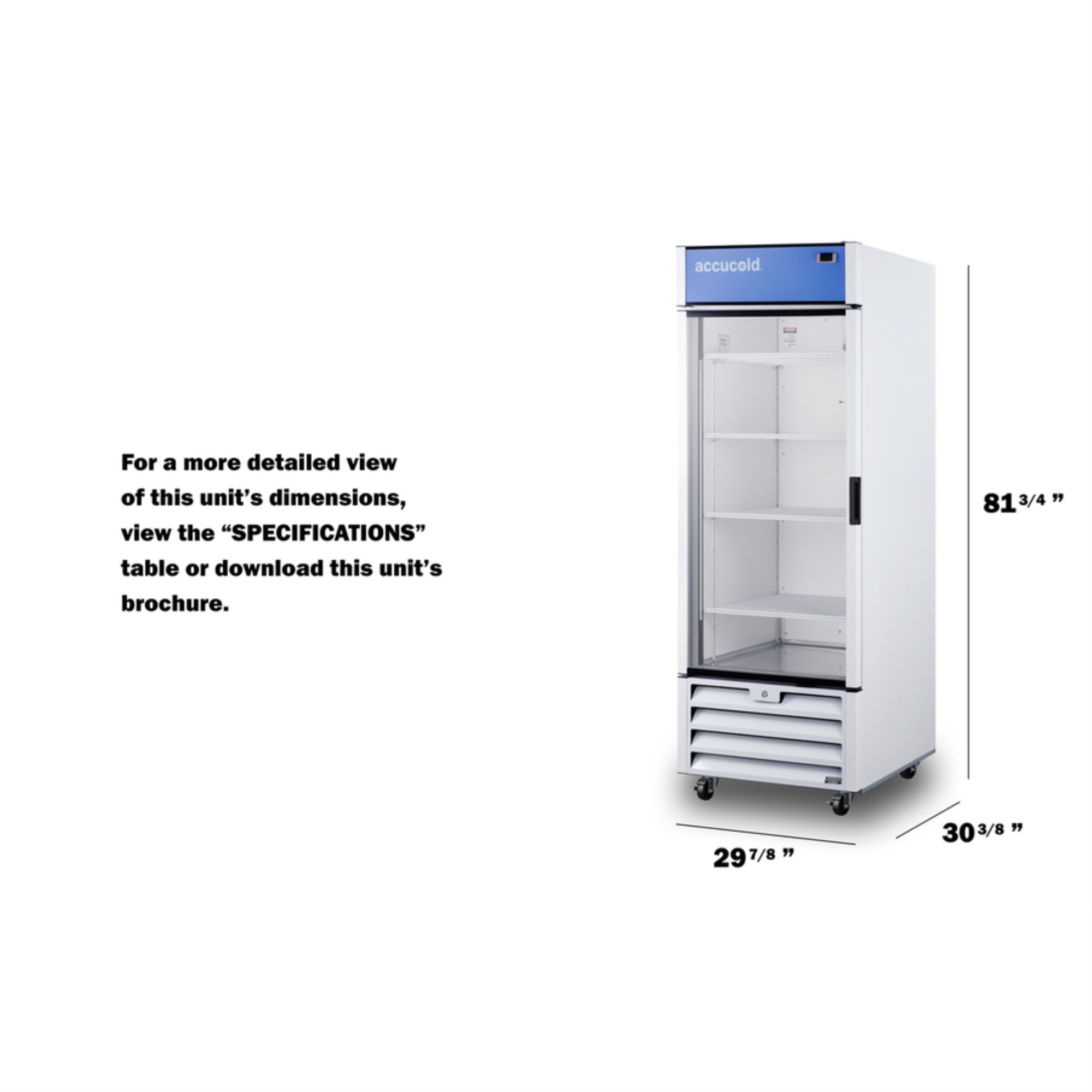 Accucold Commercial Full-sized glass door commercial beverage center