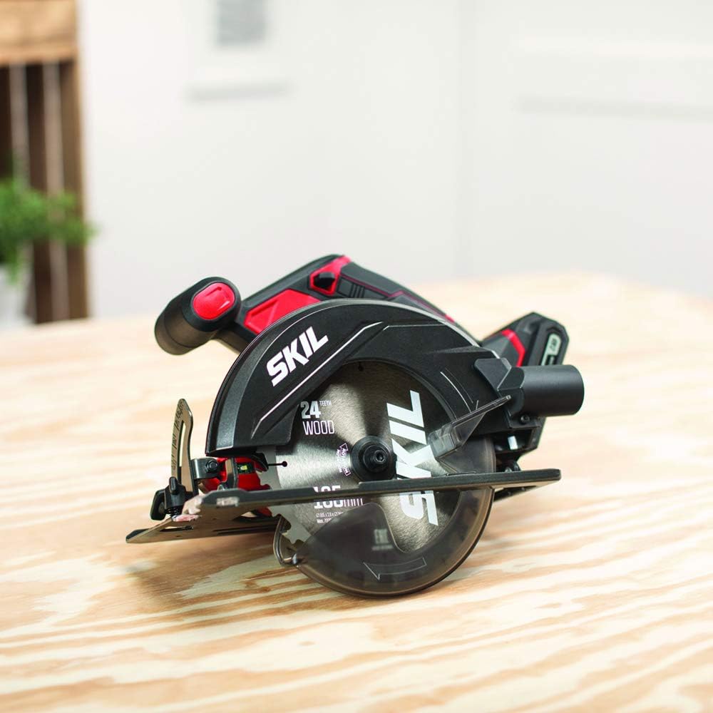 Skil 20V 6-1/2 Inch Cordless Circular Saw, Includes 2.0Ah PWRCore 20 Lithium Battery and Charger - CR540602