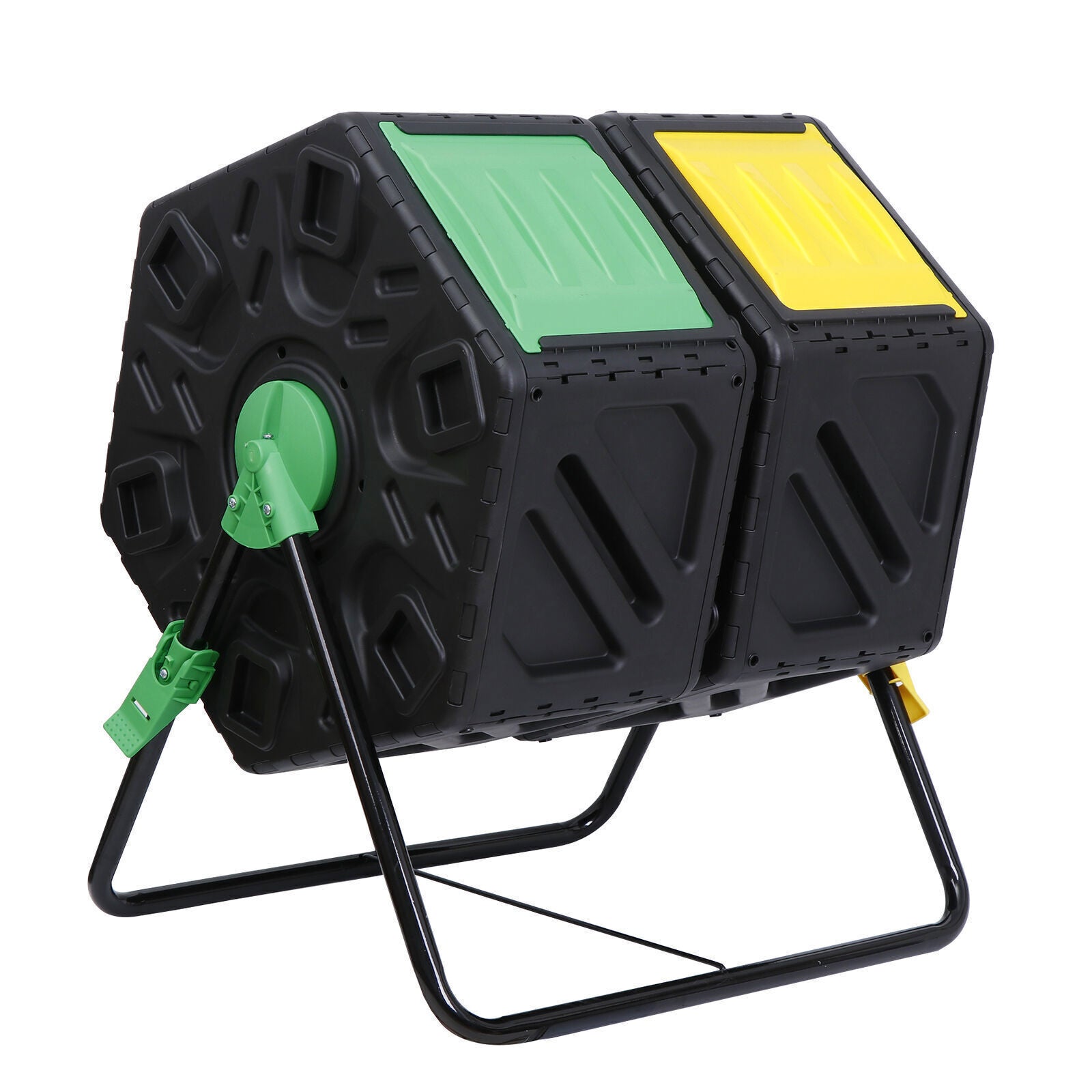 Great Choice Products Plastic 37 Gallon Compost Tumbler Bin Tumbling Fertilizer Composter For Garden