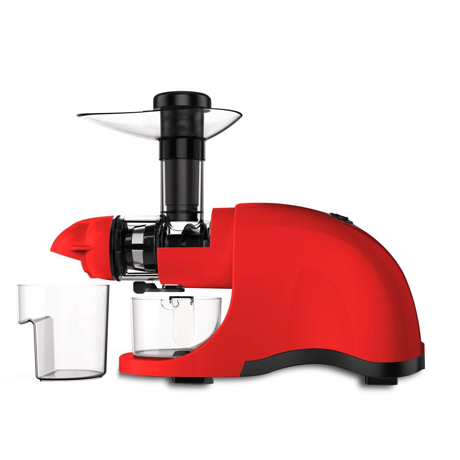 greenis f-9600 horizontal masticating juicer, cold press professional juicer slow speed creates continuous fresh healthy frui