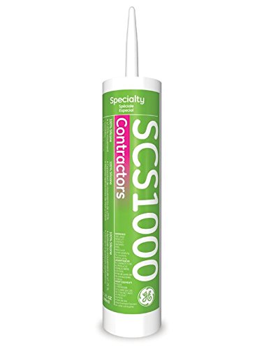 General Electric GE SCS1000 Contractors Silicone Sealant, 10.1 Fl Oz Cartridge, Black, Case of 24