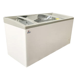 Cooler Depot 16 cu. ft. 60 Inches Chest Glass Door Curved Top Display Ice Cream Freezer
