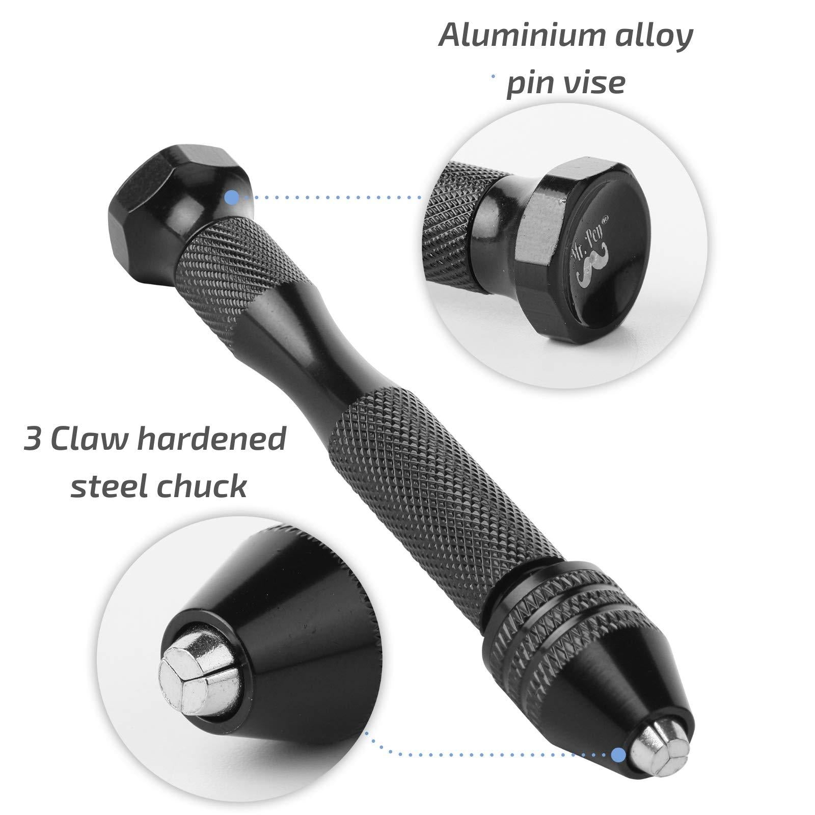 mr. pen- hand drill with 10 drill bits (0.6-3.0mm), jewelry drill, resin drill, mini drill, hand drill for jewelry making, pi