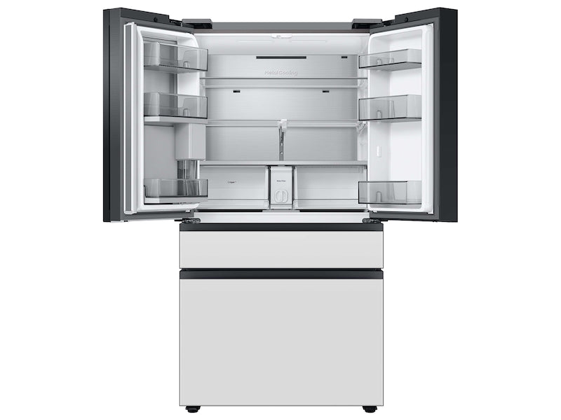 Samsung RF29BB860012AA Bespoke 4-Door French Door Refrigerator (29 cu. ft.) with Beverage Center in White Glass