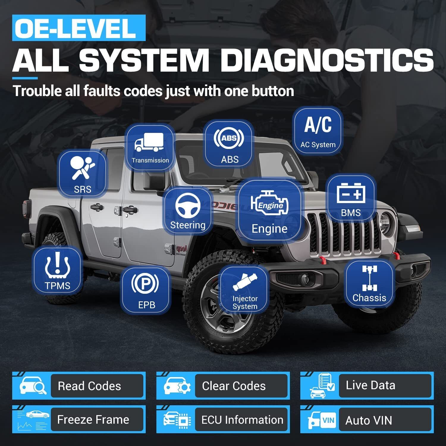 Autel MaxiSys MS906TS OBD2 Automotive Diagnostic Scan Tool TPMS Programming Bluetooth Key Coding Auto Diagnostic Scanner Tool