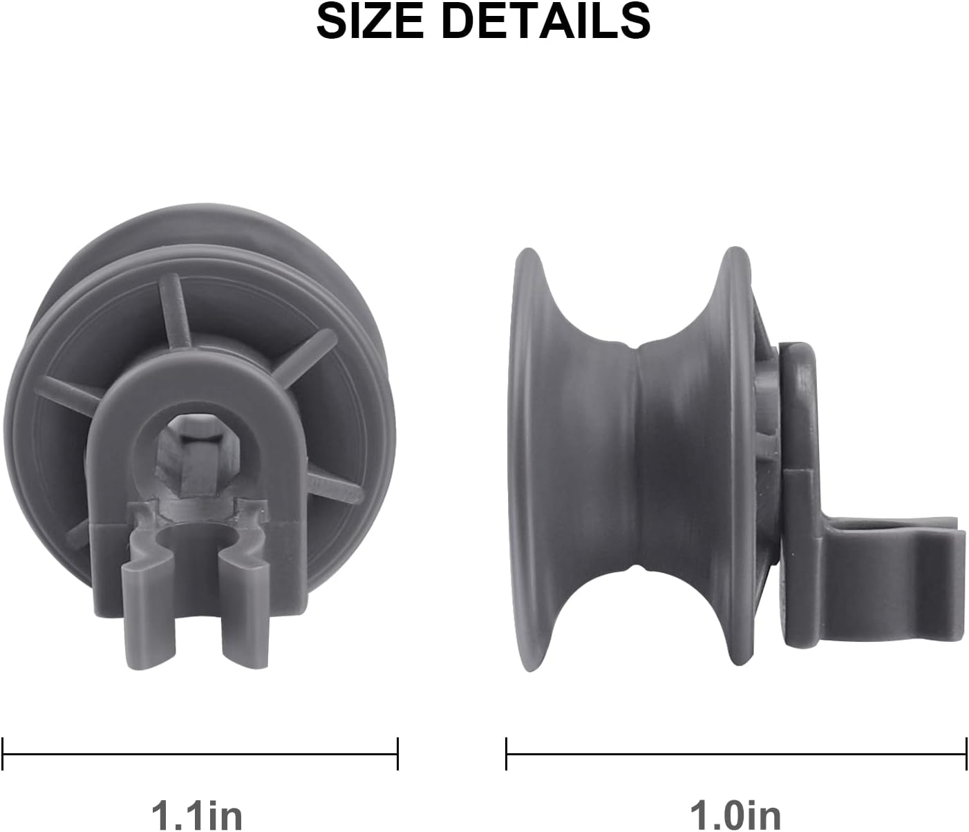 Mifyca 4581DD3002A Upper Dishrack Roller Wheels Assembly (Upgraded Version)  Compatible with L-G Dishwasher Replaces 4581DD9001B AP443
