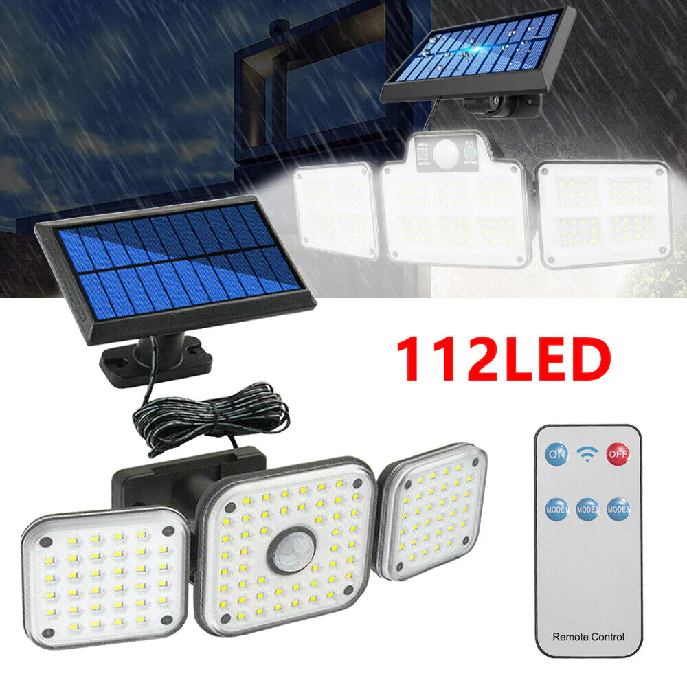 Great Choice Products Solar Street Light Outdoor Commercial 120000Lm Ip65 Waterproof Garden Fence Yard