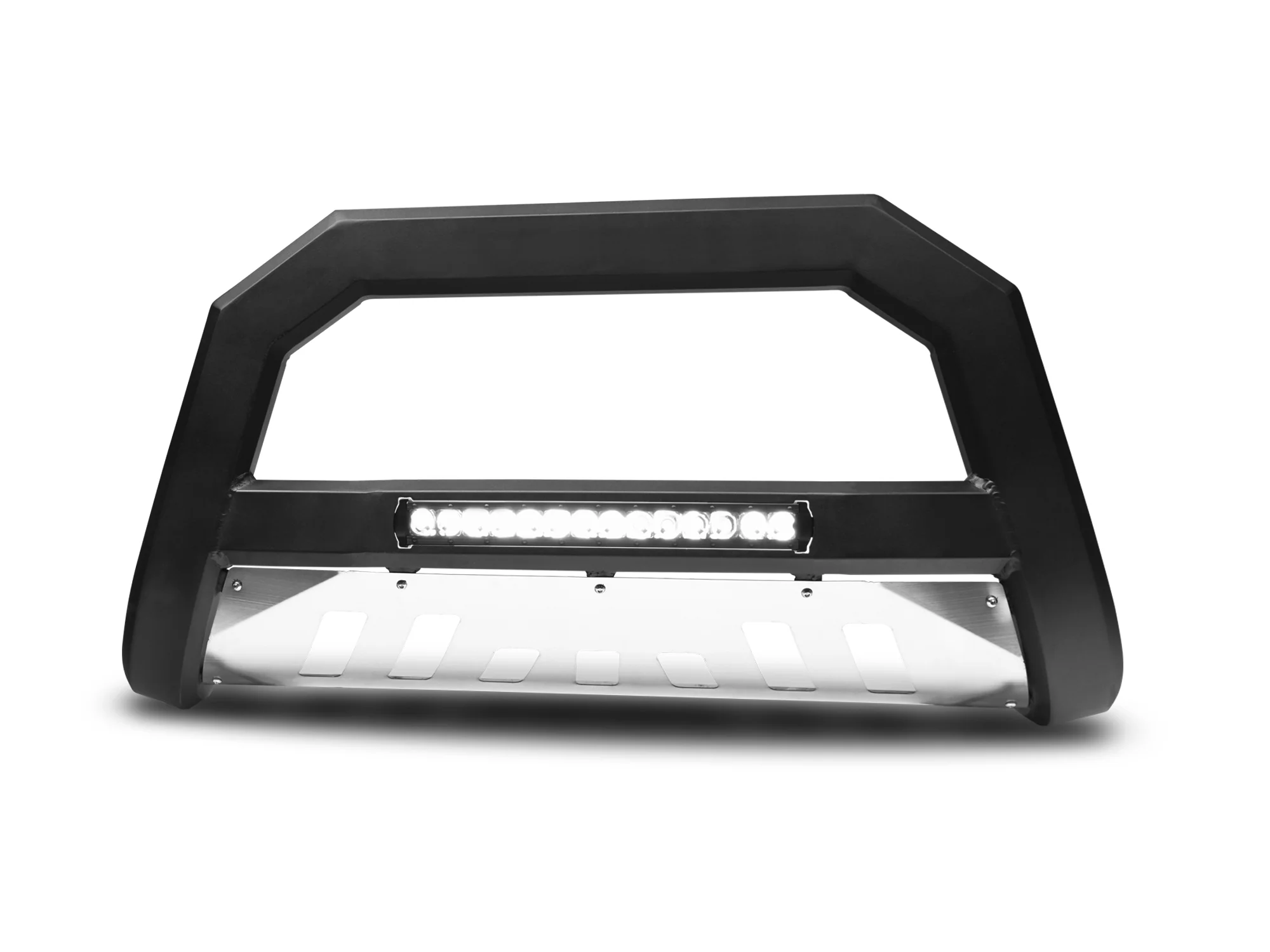 Armordillo USA Armordillo 2010-2019 Toyota 4Runner AR Series Bull Bar W/LED - Matte Black W/Aluminum Skid Plate