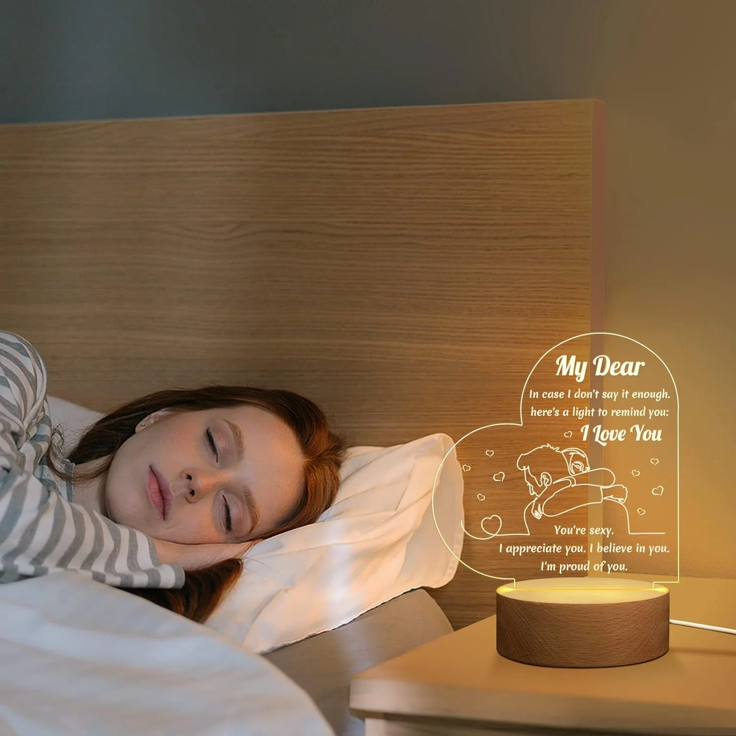 Afterprints I Love You Gifts for Her/Him, Romantic Night Light Gifts for Couples, Anniversary Birthday Gifts for Wife, Husband, Girlfriend,