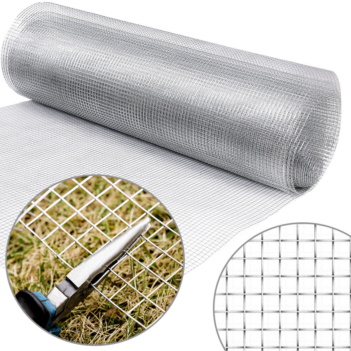 Costway 36&s;&s; x 50&s; 1/2inch Wire Fence Mesh Cage Roll Garden 19Gauge Galvanized Wire