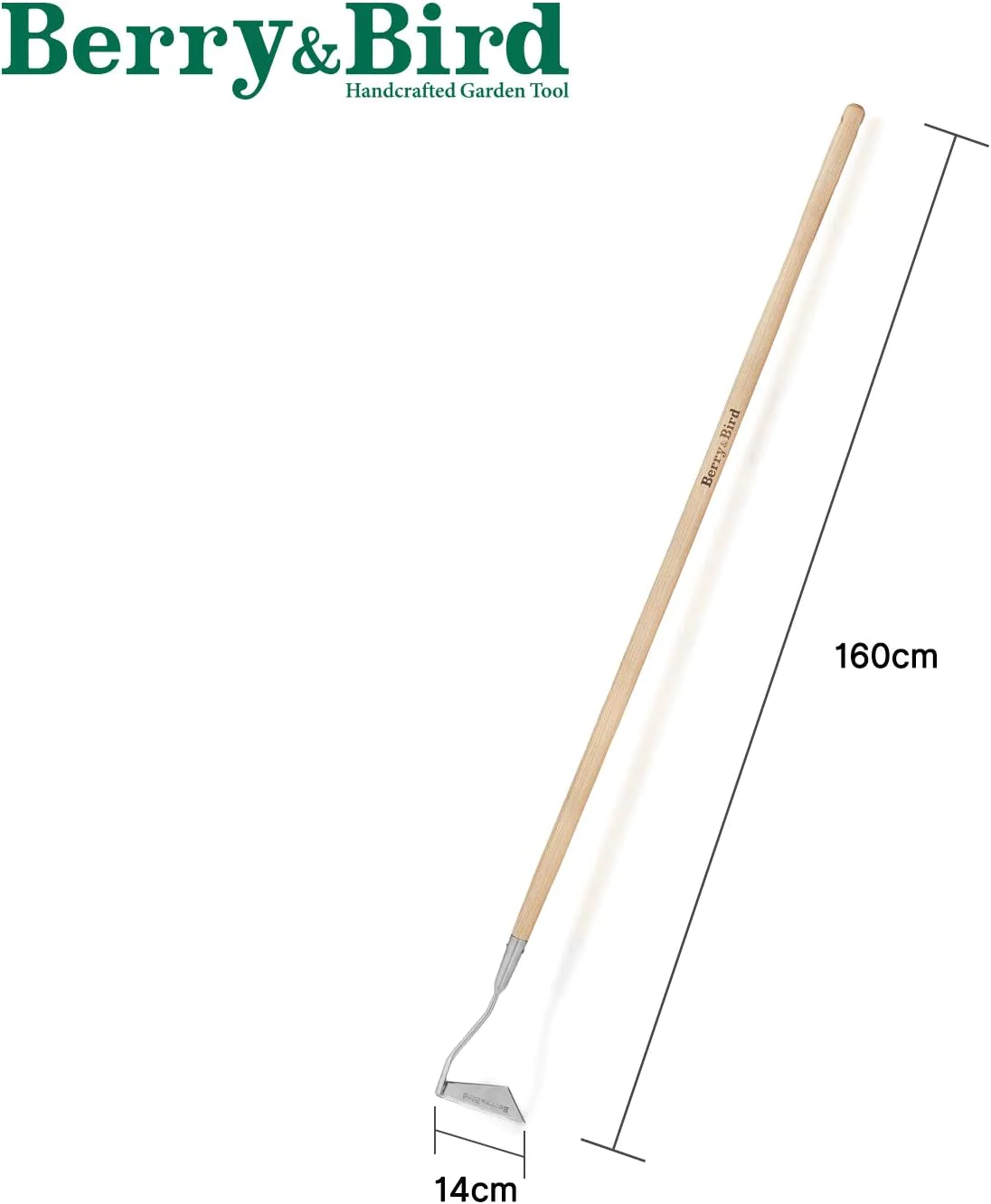 Berry&a;Bird Swoe Garden Hoe, Stainless Steel Long Handled 3 Edge Hoe, Mini Angled/Warren Hoe, Soil Cultivator Weeding Tool for Grass Flower