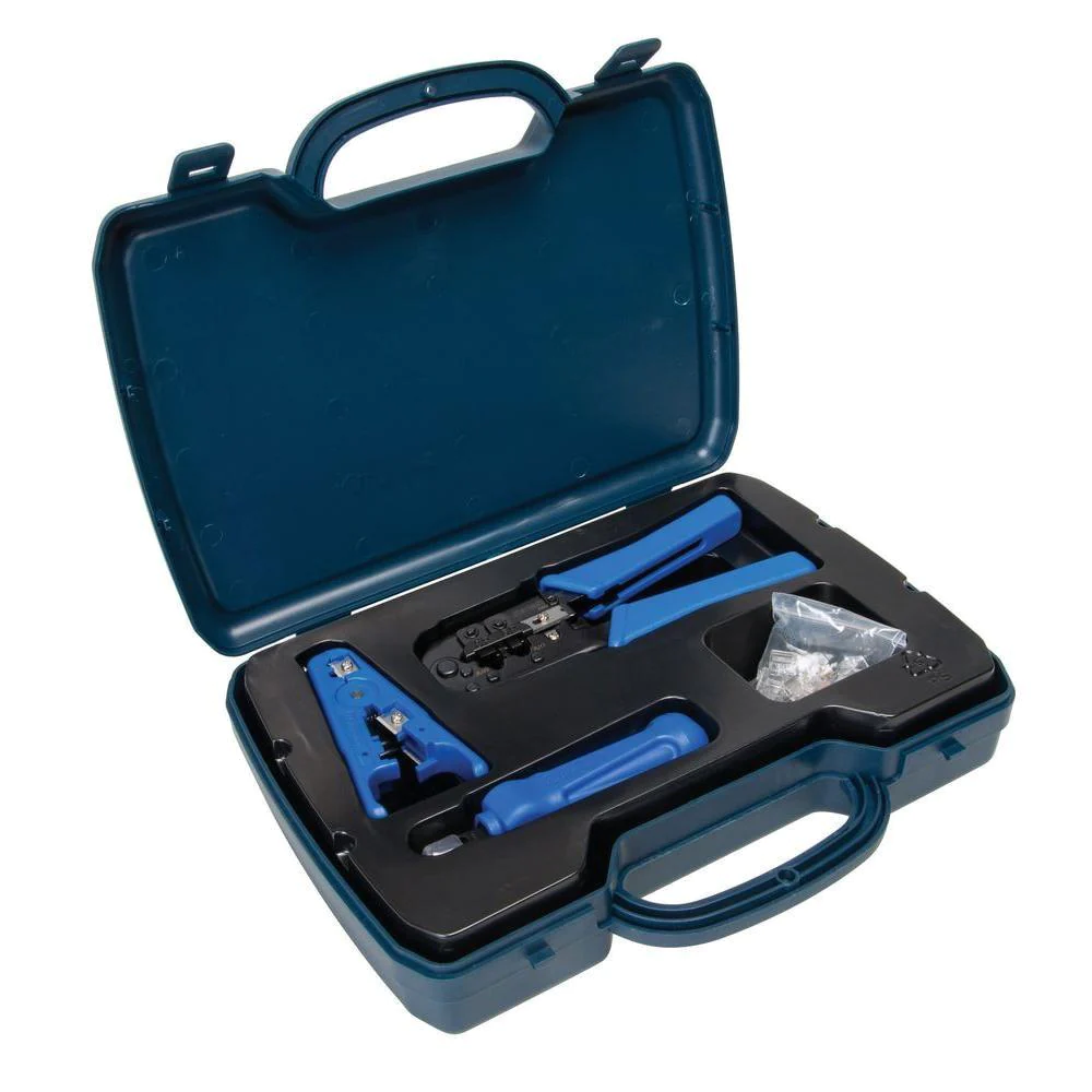Greenlee datashark pa70007 ethernet network tool kit - includes rj45/rj11 crimp tool, cable stripper, punch down tool, rj45 connectors
